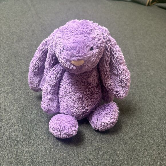 Jellycat Bashful Iris Bunny Rabbit 12” Plush Stuffed Animal Purple RARE RETIRED - Picture 2 of 8